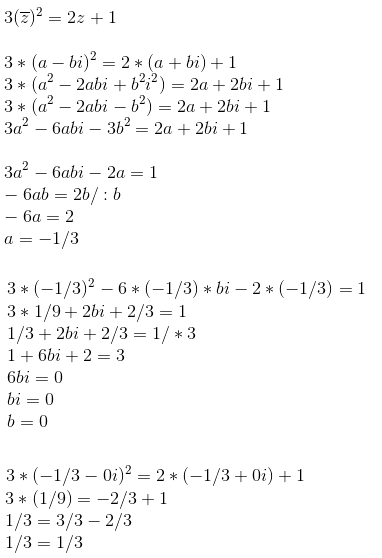 equation complex numbers